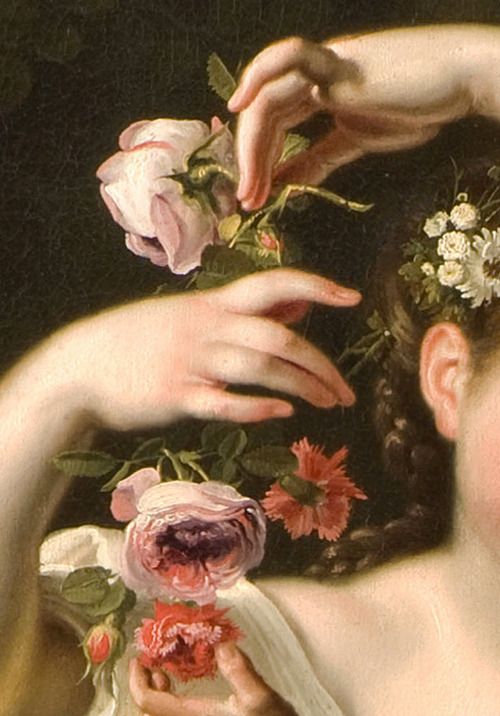 ➹Art Details➹Bartolomeo Guidobono, Allegory of Spring, detail, c.1705-9