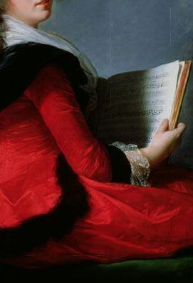 ➹Art Details➹La Baronne de Crussol detail ~ Elisabeth Louise Vigee-Lebrun ~ 1785