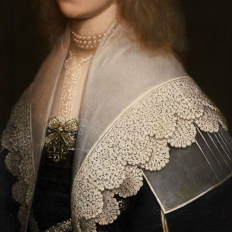 ➹Art Details➹Gerrit van Honthorst Portrait of a lady, detail (1638)