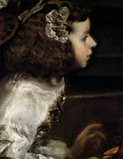 ➹Art Details➹Diego Rodríguez de Silva y Velázquez - Las Meninas o La familia de Felipe I, 1656 - Spain. Detail on María de Sotomayor. Large HD