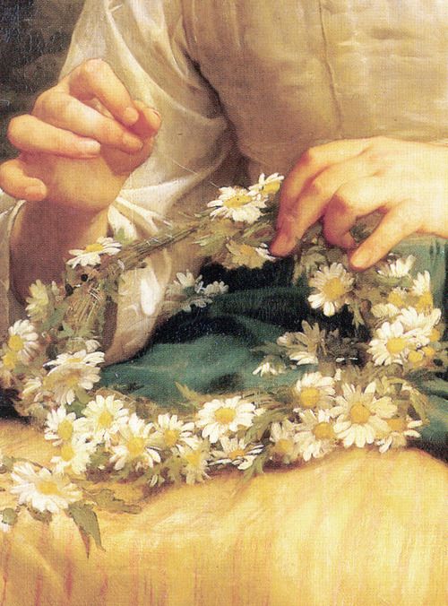 ➹Art Details➹Child Braiding A Crown (detail) 1874, William-Adolphe Bouguereau.