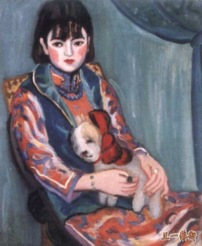 2、关紫兰 少女像 油画 75 x 90cm 1929年