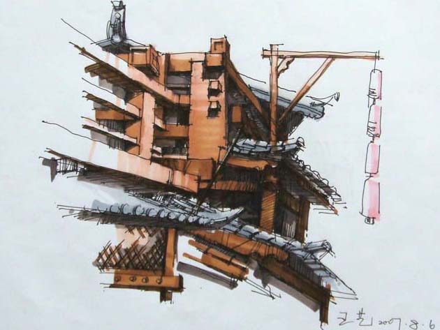 昆明云一建筑/景观/室内/环艺手绘培训草图