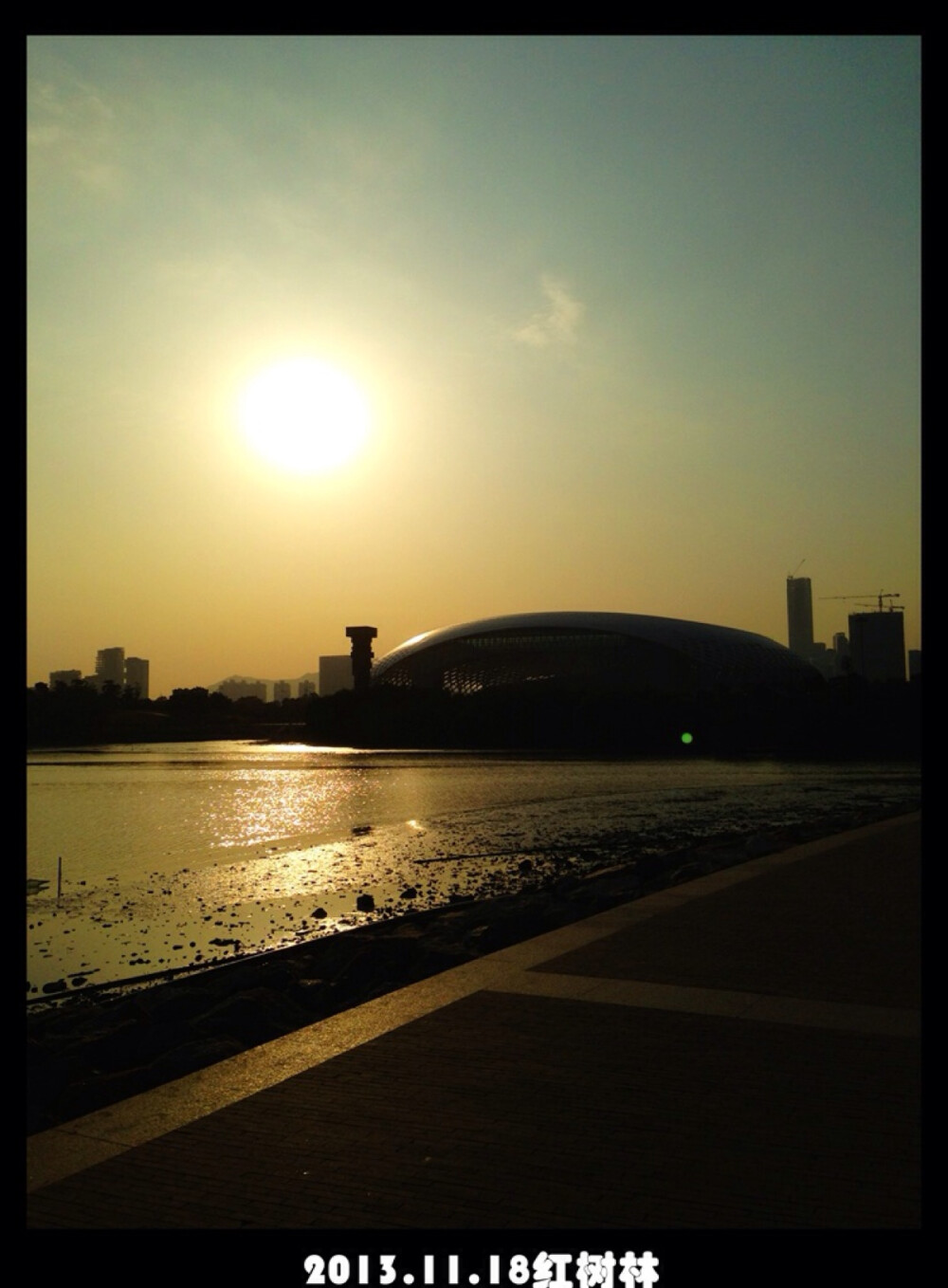 夕阳下的红树湾