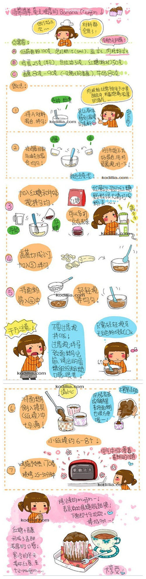 【Banana muffin (香蕉玛芬蛋糕)】转自：http://www.douban.com/photos/album/71531600/?start=0