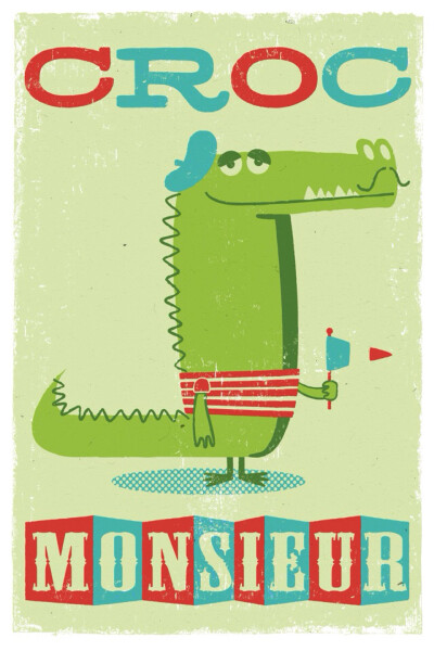 iPhone壁纸 可爱 卡通 小鳄鱼