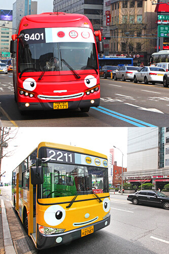 【韩国旅游】韩国EBS电视台目前正在热播的动画片《小巴士汽车Tayo》里的卡通形象，活生 生地出现在首尔街头了。前不久，为迎接3月26日的“公共交通日”，韩国巴士运输事业联盟 与动画片制作商ICONIX公司联合运行共4…