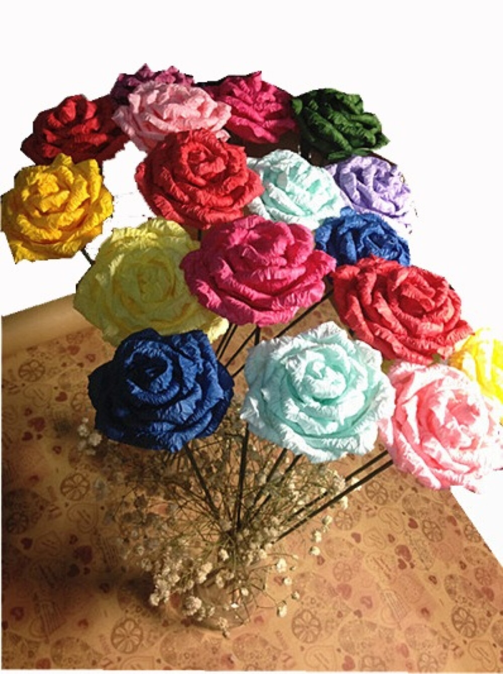 也可以那么美丽829696,网址来源纸藤纸艺手工diy玫瑰花纸花蓝色