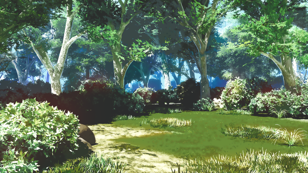 背景素材99森p站二次元插画素材背景森林