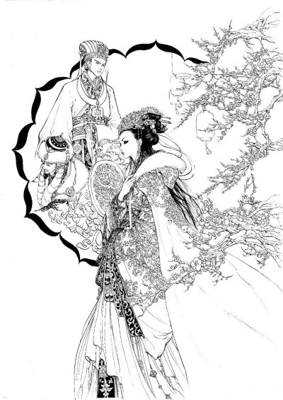 米兰lady《柔福帝姬》插图。插画师：李堃