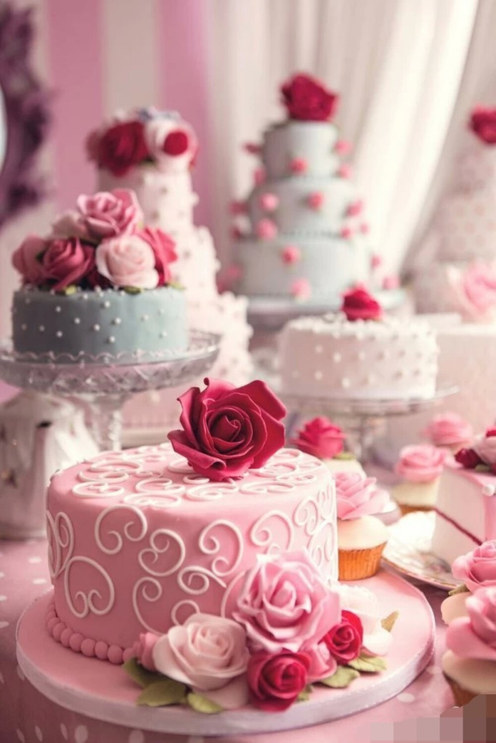 翻糖蛋糕 西点花朵蛋糕 - 堆糖,美图壁纸兴趣社区