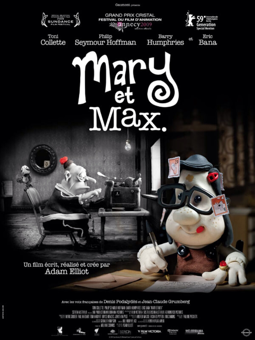 「Mary and Max」澳大利亞粘土動畫 講述的是生活在墨爾本的其貌不揚的Mary和生活在紐約的患有亞斯博格症的Max通過寫信交朋友的故事。 God gave us relalives... Thank God we can choose our friends.--Ethel Mumford