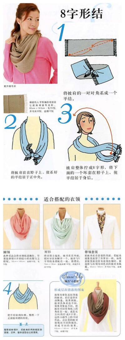 【冬日围巾的系法（2）】（转自：http://www.douban.com/photos/album/36957319/?start=0）