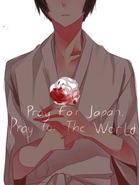 Pray for Japan。Pray for the world。