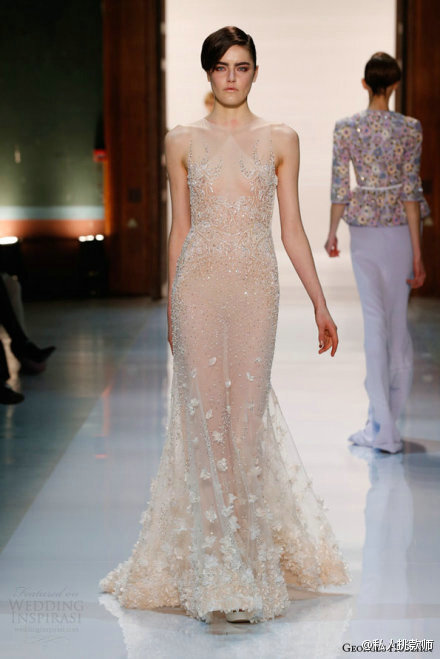 Georges Hobeika 2014 柔和馬卡龍色婚紗禮服系列.