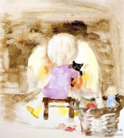 @求是设计会 #求是爱绘画#岩崎千寻的一组以孩子为主题的作品，淡淡的明亮鲜艳的水彩画