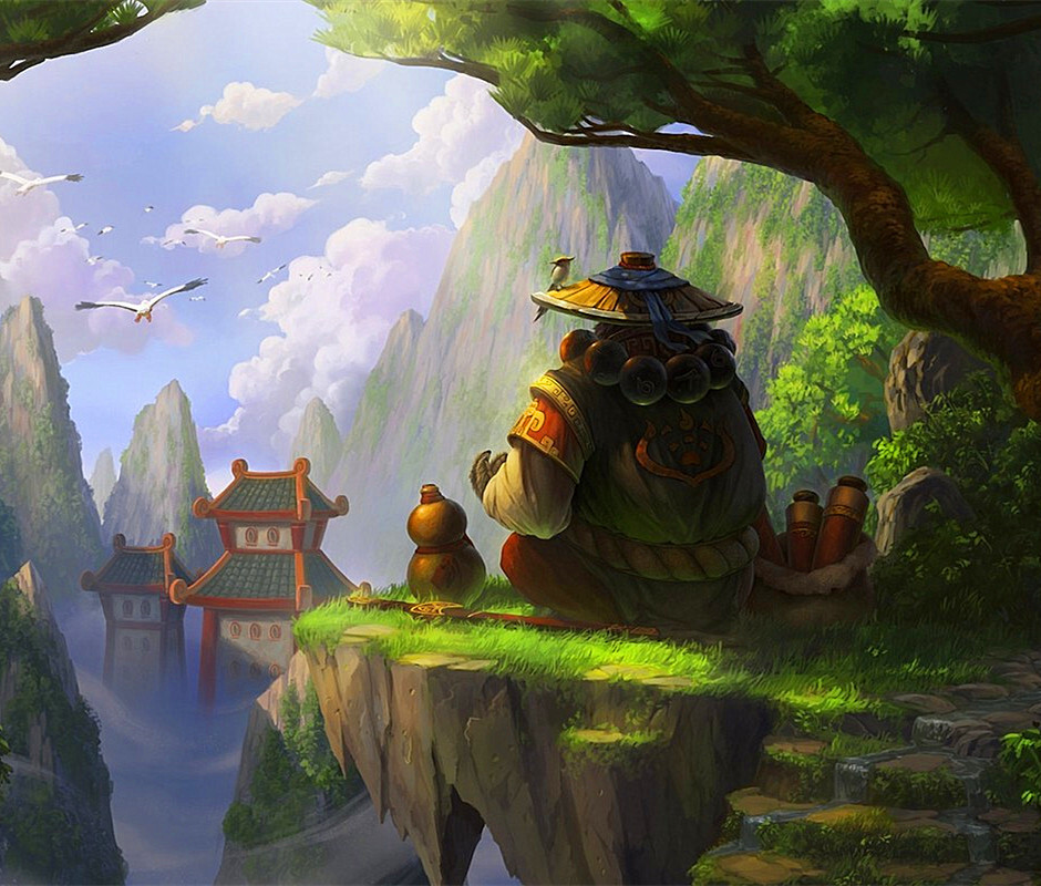 “魔兽世界熊猫人之谜”场景。