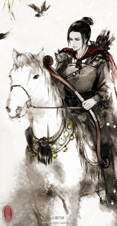 古装美男子 白马