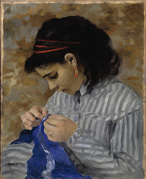 lise Sewing, 1866----Renoir