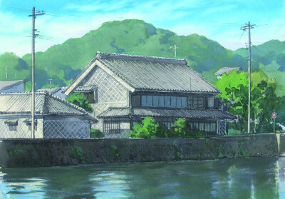 这一回要介绍如何表现屋瓦和海参墙等日本老屋独特的质感。摘自《增山修的水彩课——流动的风景》，点开可查看高清大图！