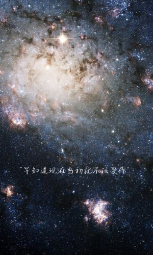 早知道现在当初就不该爱你。-