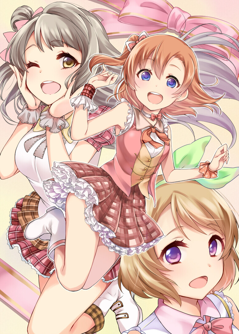  p站 二次元 插畫 少女 頭像 原創(chuàng) あなたとラブライブ！4チラシ lovelive! 高坂穗乃果 小泉花陽(yáng) 畫師：かんづめ id=43192132