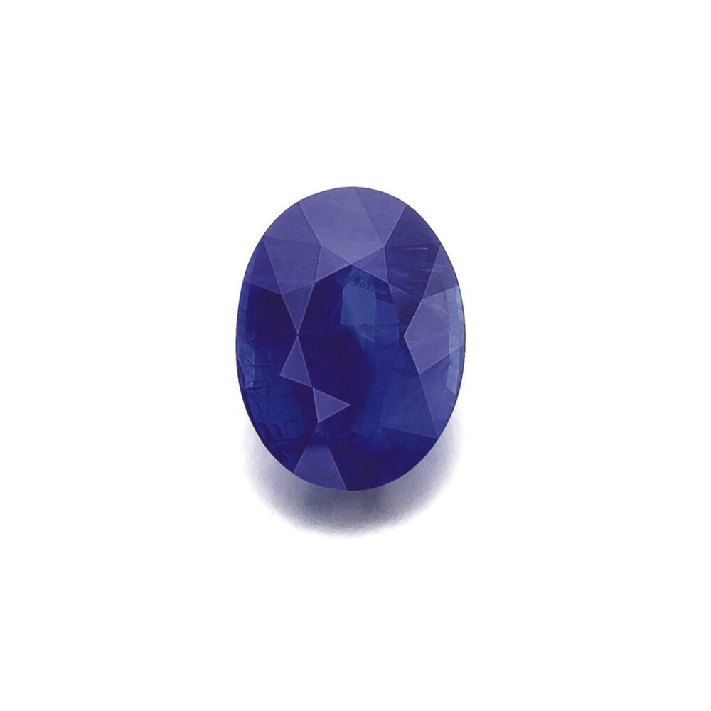 A rare and magnificent unmounted Burmese sapphire weighing 121.00 carats