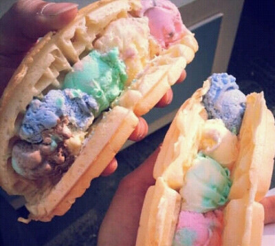 waffle＋ice-cream