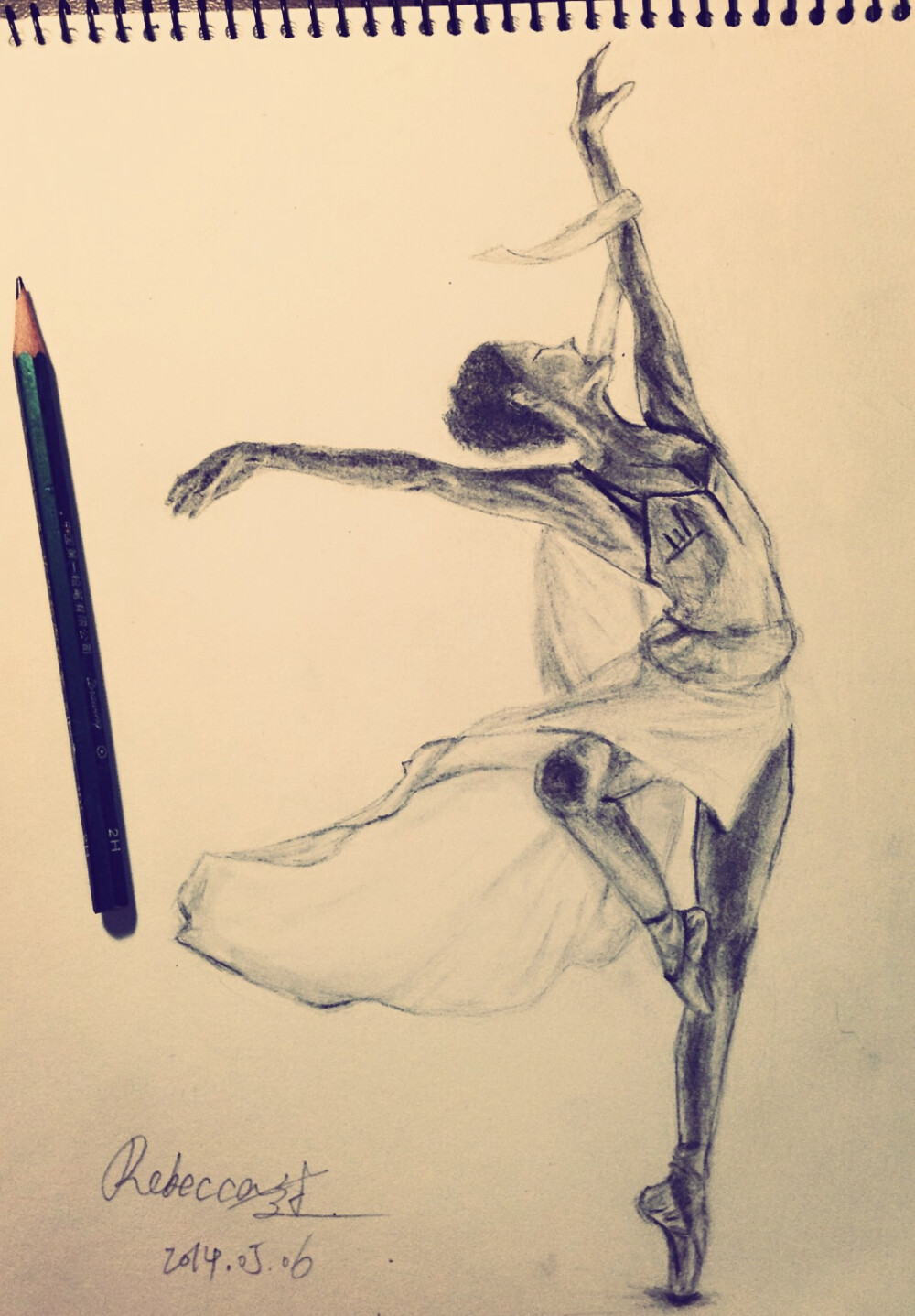 芭蕾舞基本动作素描图片