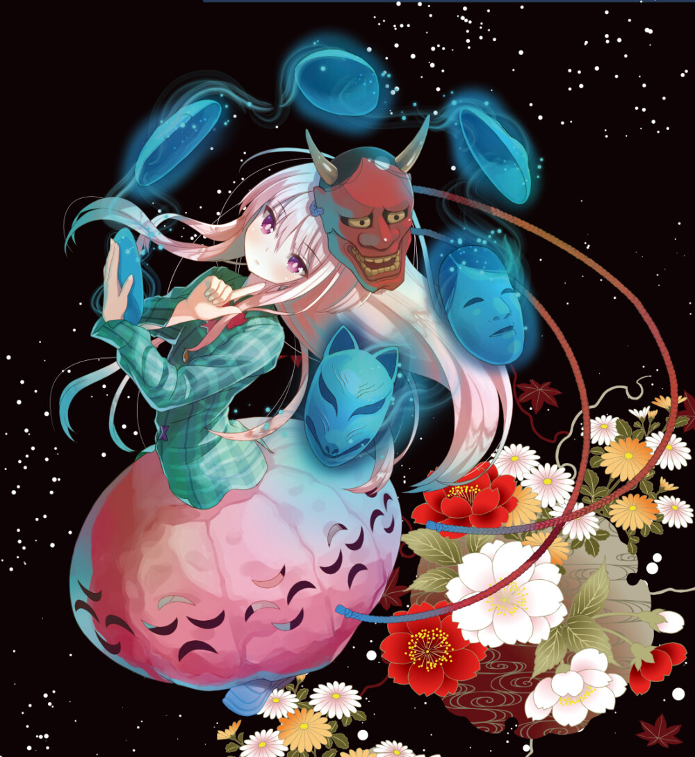 こころちゃんかわいいp站二次元插画手绘东方project幻想乡秦心动漫