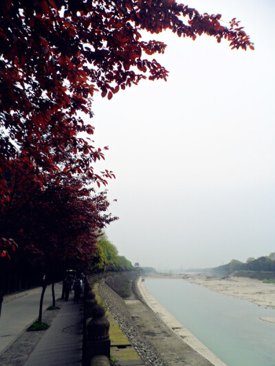 都江堰大坝上的美景