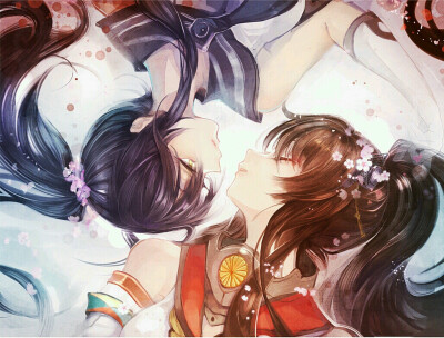 p站 pixiv 大和桜に萩の花© *艦隊これくしょん *艦これ *大和 *矢矧 原创³ 同人² 插画¹ 次元少女° 「枕狐（まくらこ） member ID:8386561 」