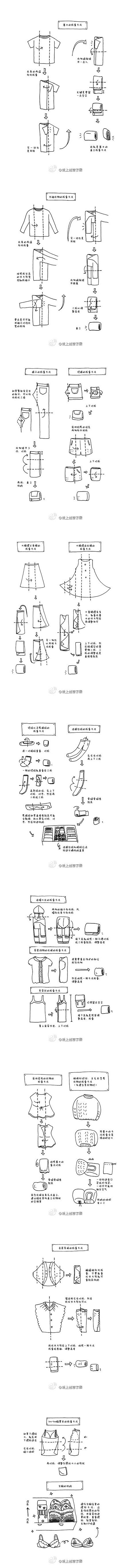 【怦然心动的衣物整理魔法】（via：@爱上创意家居）