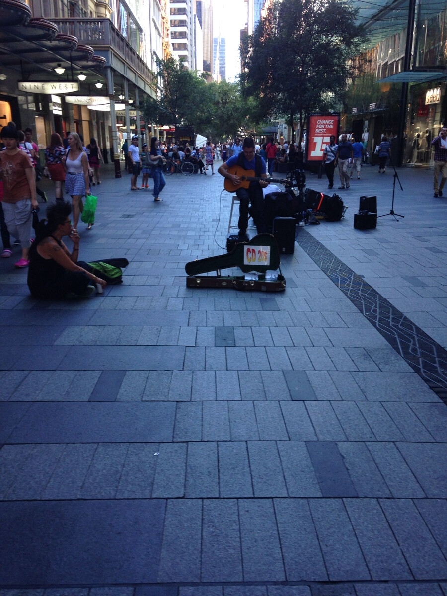 Pretty show in street