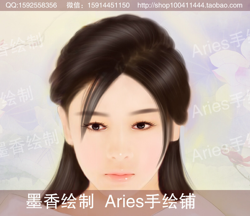 【Aries手绘铺】照片梦幻唯美转手绘 真人漫画Q版卡通http://shop100411444.taobao.com