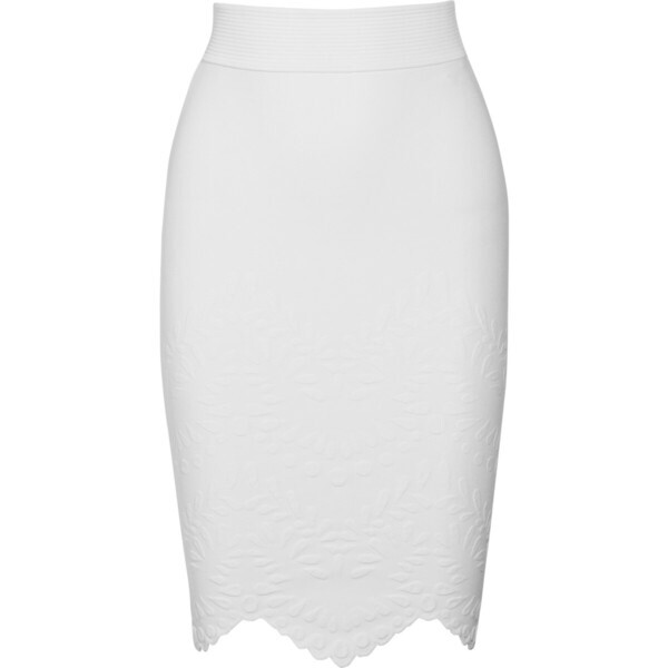 Alexander McQueen Embossed stretch-jersey pencil skirt