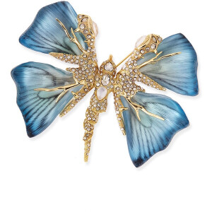 Alexis Bittar Pave Crystal Butterfly Brooch