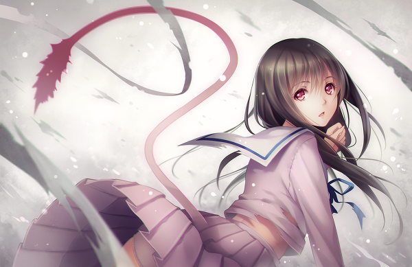 p站 二次元 插画 少女 头像 原创 O__O&amp;quot;… 野良神 一岐日和 画师：TID id=43571549