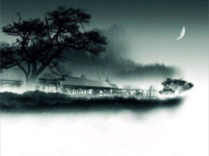 一湖秋月碎离愁,风也迷离,雨也迷离,凄凄荷叶落清秋