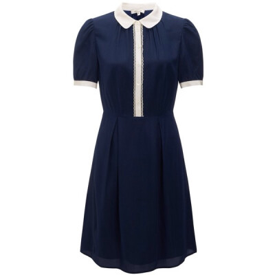 Somerset by Alice Temperley Tipped Shirt Dress, Navy