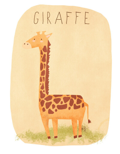 GIRAFFE--Levi Strauss 動物系列插畫作品。