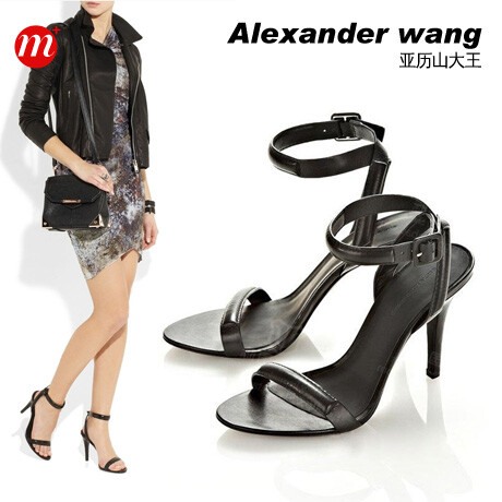 taobao上搜：2014AW大王细跟高跟鞋 亚历山大王明星款凉鞋女Alexander wang