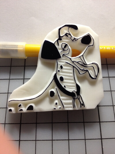 【101忠犬】啦啦啦这是刻好了拍上黑色印泥的章子～好屌丝的汪～hhhhhhh