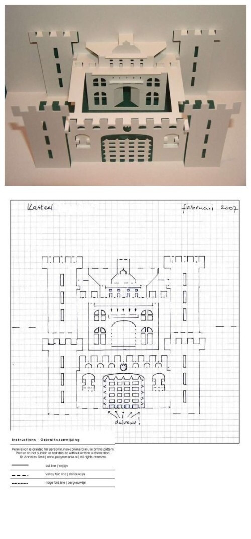 立体纸雕教程城堡图片