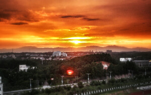 夏日朝暮分昏晓。