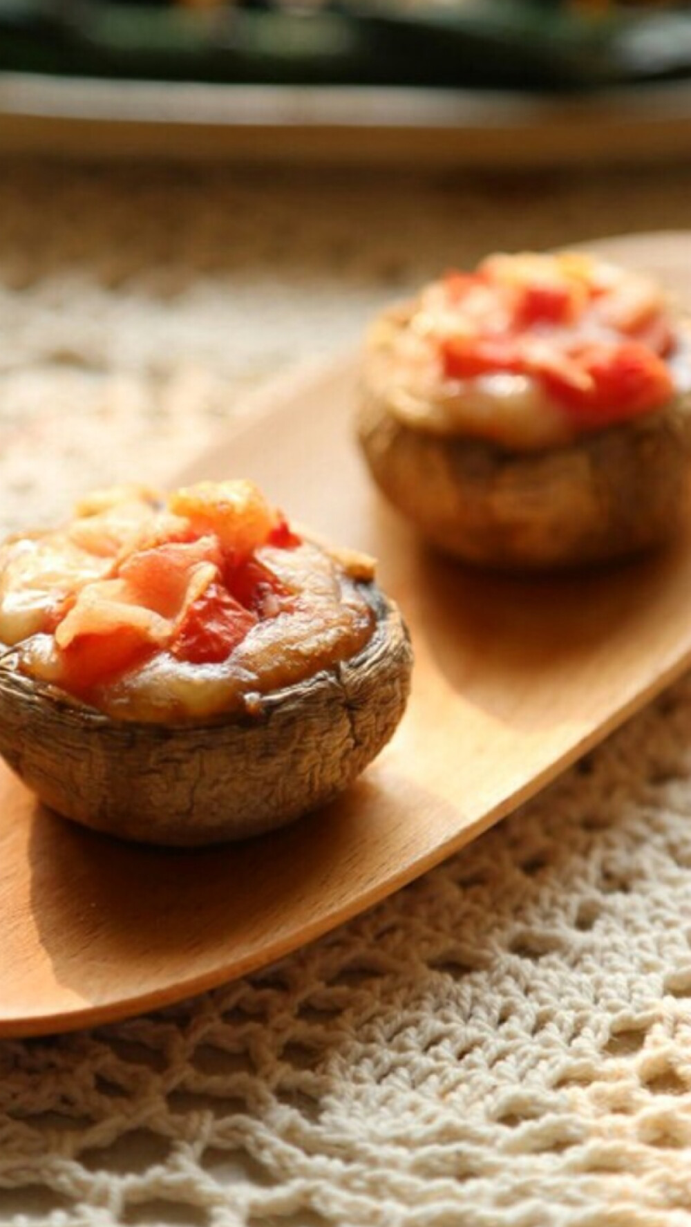 芝士番茄烤蘑菇~