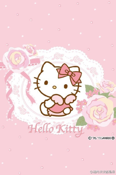 iPhone壁纸 萌物 可爱 背景 Hello kitty 猫