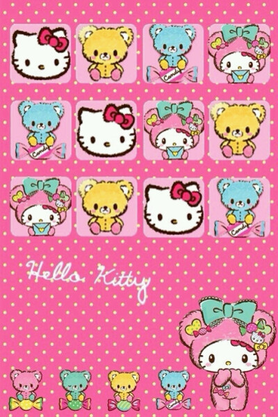 iPhone壁纸 萌物 可爱 背景 Hello kitty 猫