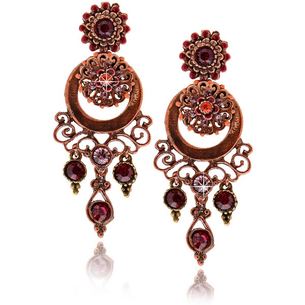 VINCENT FILAC BRONZE BOHEME Crystal Earrings