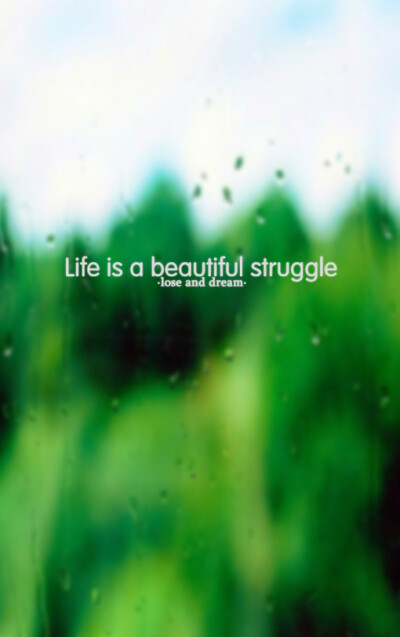 正能量壁纸 life is a beautiful struggle